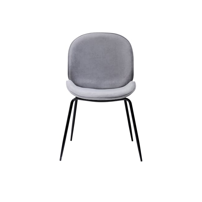 Lennon Dining Chair - Black, Elephant Grey (Fabric) - 1