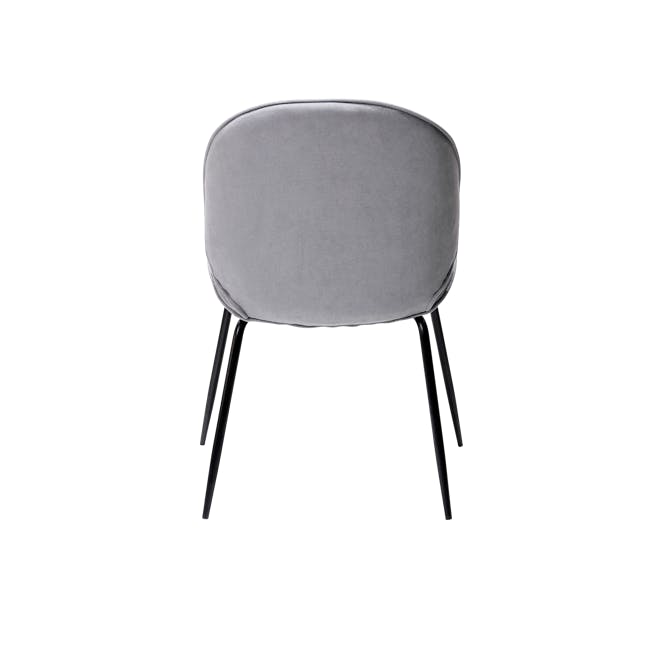 Lennon Dining Chair - Black, Elephant Grey (Fabric) - 5