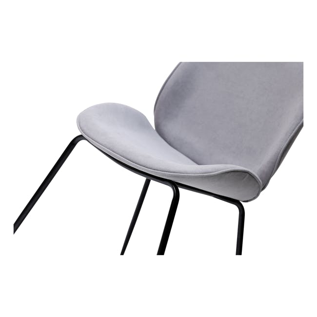 Lennon Dining Chair - Black, Elephant Grey (Fabric) - 4