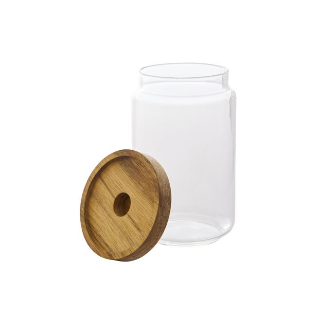 EVERYDAY Glass Jar with Wooden Lid (3 Sizes) - 5