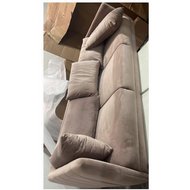 (As-is) Esme 3 Seater Sofa - Blush (Velvet) - 3