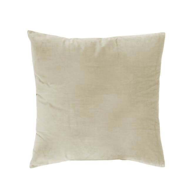 Tammy Large Velvet Cushion - Ivory - 0