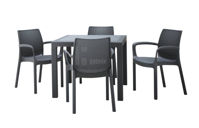 Quartet Outdoor Table - Grey - 4