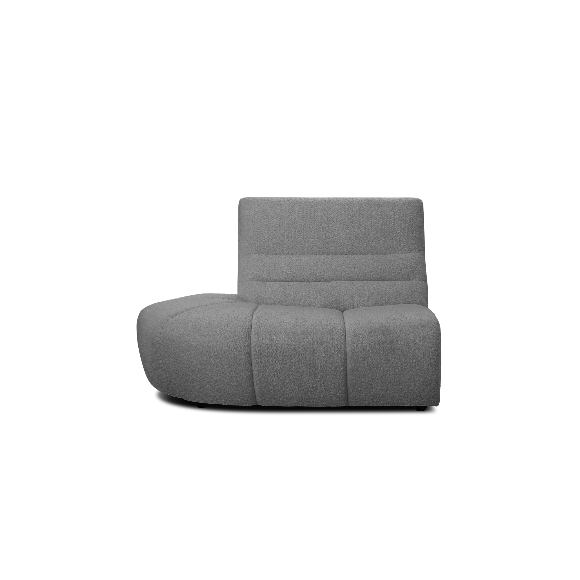 Tara Left Extended Chaise Sofa Unit - Dark Grey