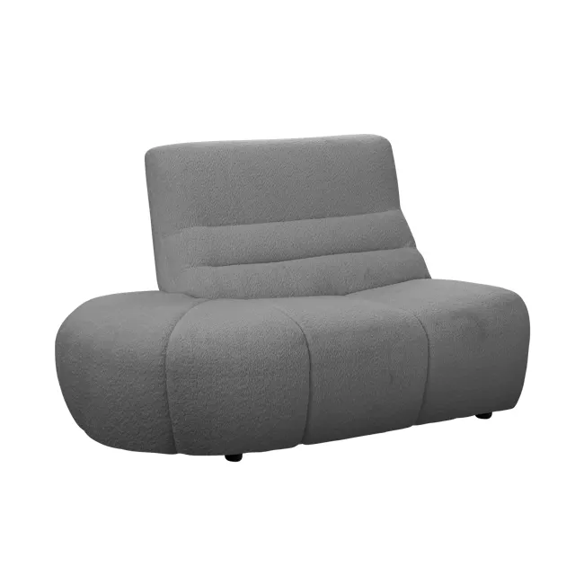 Tara Left Extended Chaise Sofa Unit - Dark Grey - 2