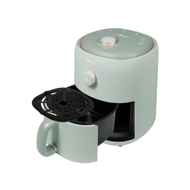 TOYOMI 3.2L Matte Palette Air Fryer AF 3255 - Avocado Green - 2 - Elegant light green electric steamer, modern control