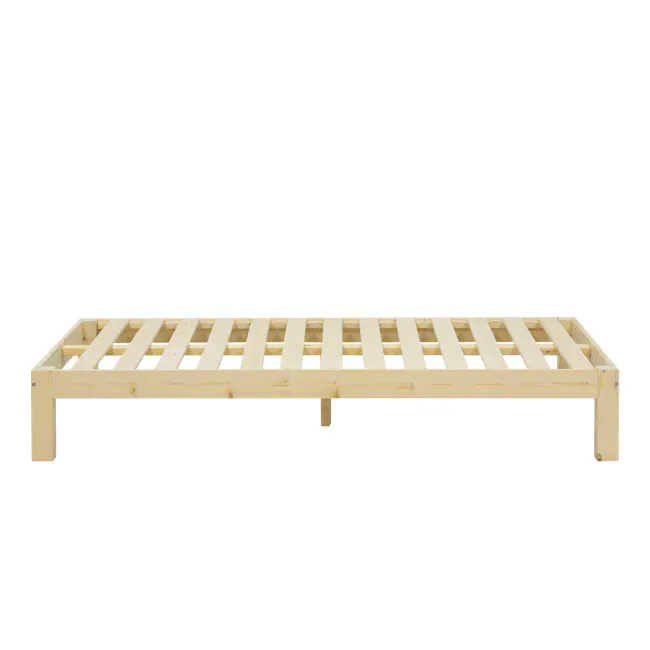 Katana Super Single Wooden Bed - 7 - Wooden frame, ladder, slats, plank, construction, wooden structure, light wood, natural