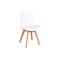 Allison Dining Table 1.2m in Natural, White 4 Linnett Chairs in White and Grey - 11