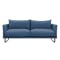 Frank 3 Seater Lounge Sofa - Denim, Down Feathers, Deep Seats