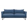 Frank 3 Seater Sofa in Denim with Acapulco Rocking Chair in White, Black, Robin Blue Mix - 3