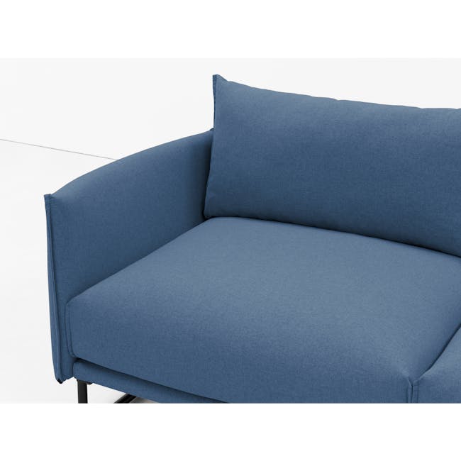 Frank 3 Seater Sofa in Denim with Acapulco Rocking Chair in White, Black, Robin Blue Mix - 4
