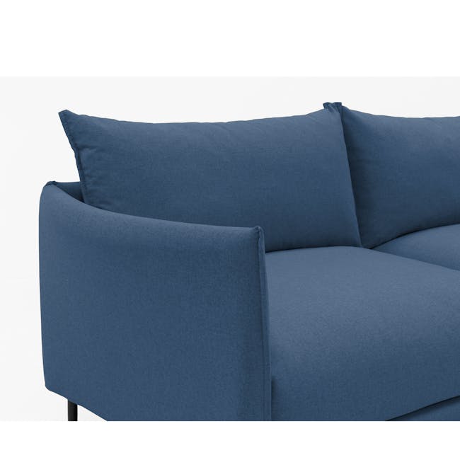 Frank 3 Seater Sofa in Denim with Acapulco Rocking Chair in White, Black, Robin Blue Mix - 7
