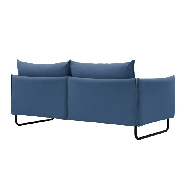 Frank 3 Seater Sofa in Denim with Acapulco Rocking Chair in White, Black, Robin Blue Mix - 8