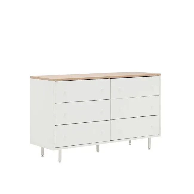 Madeline Modular 6 Drawer Chest 1.2m - 3 - White, minimalist, modern, sleek, contemporary, stylish, elegant, sophisticated