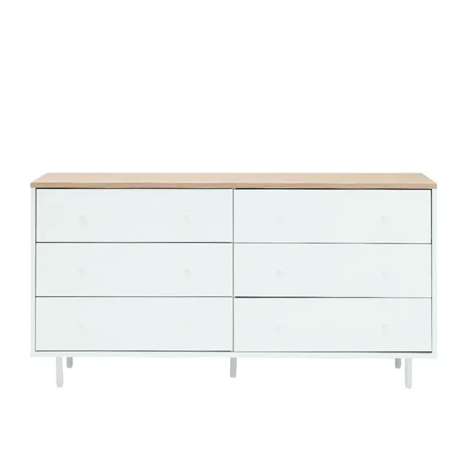 Madeline Modular 6 Drawer Chest 1.2m - 1 - White, minimalist, modern, sleek, contemporary, stylish, elegant, sophisticated