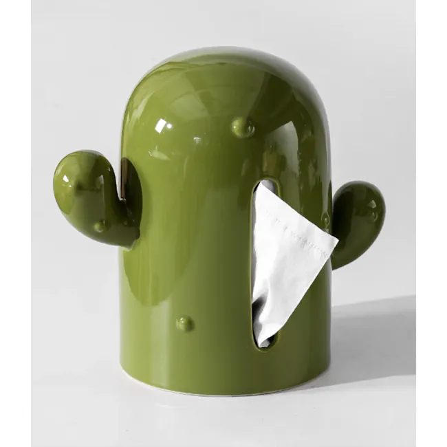 Cactus Ceramic Tissue Box - 5