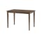 Charmant Dining Table 1.1m in Walnut with 4 Fynn Dining Chairs in Black and River Grey - 1