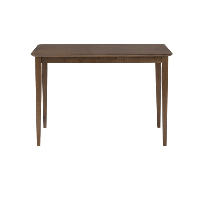 Charmant Dining Table 1.1m in Walnut with 4 Fynn Dining Chairs in Black and River Grey - 3