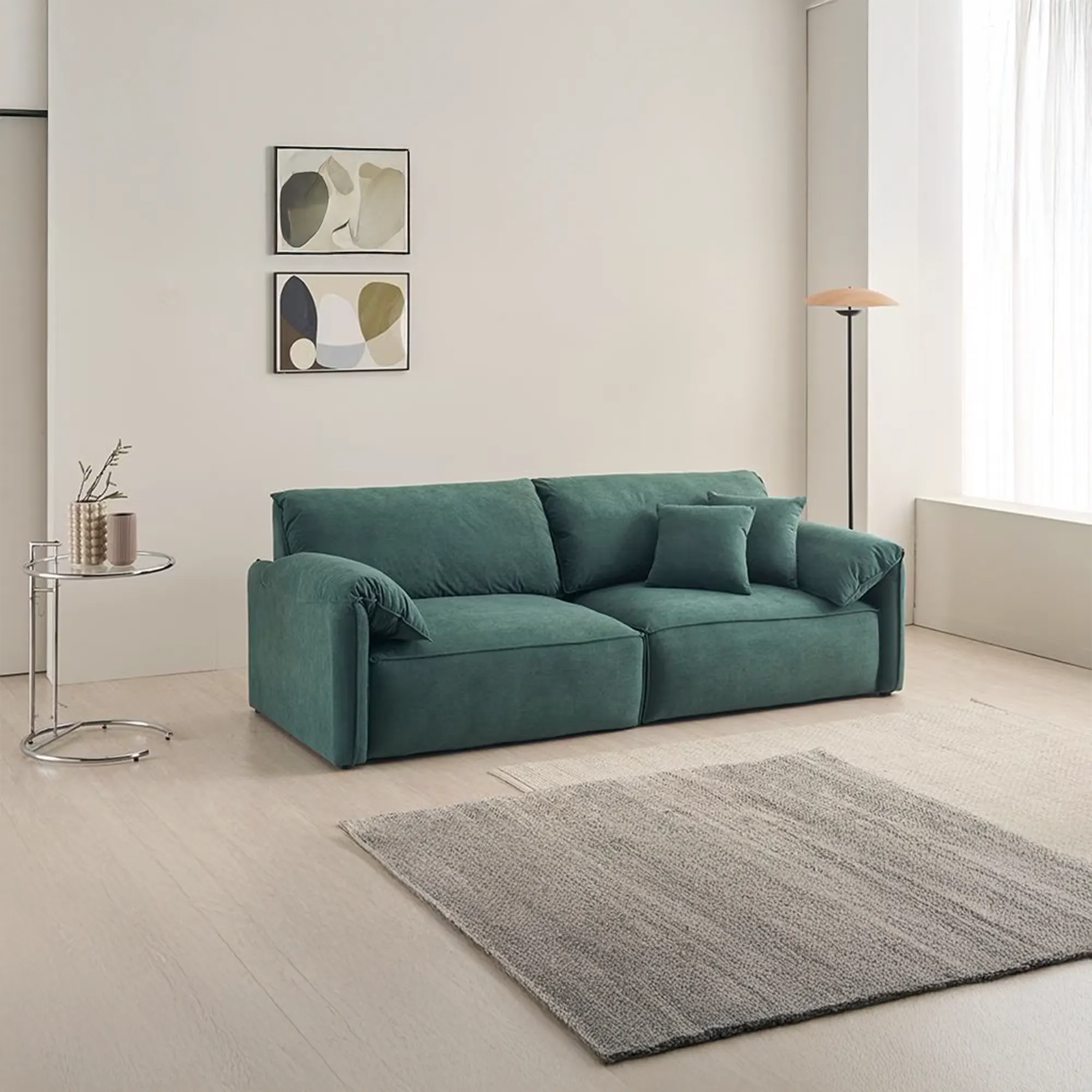 Marris 3 Seater Sofa - Ivory (Aquatex Fabric) - 17