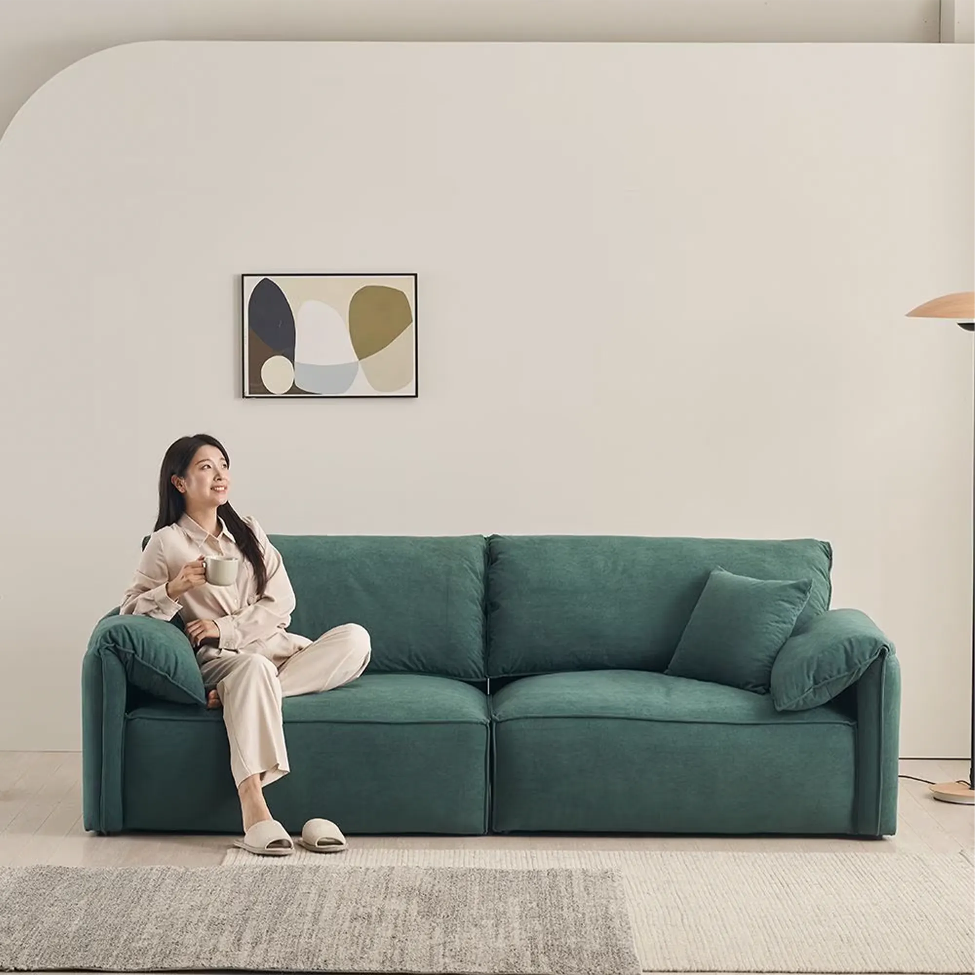 Marris 3 Seater Sofa - Ivory (Aquatex Fabric) - 20