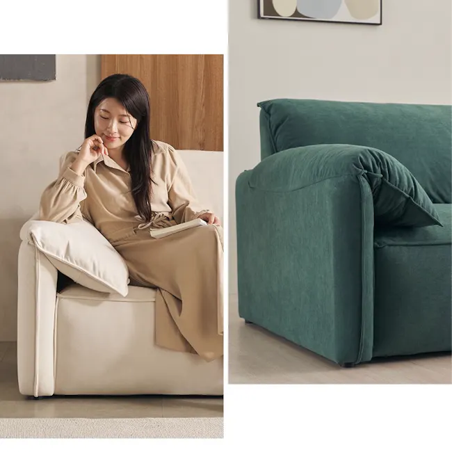 Marris 3 Seater Sofa - Ivory (Aquatex Fabric) - 6
