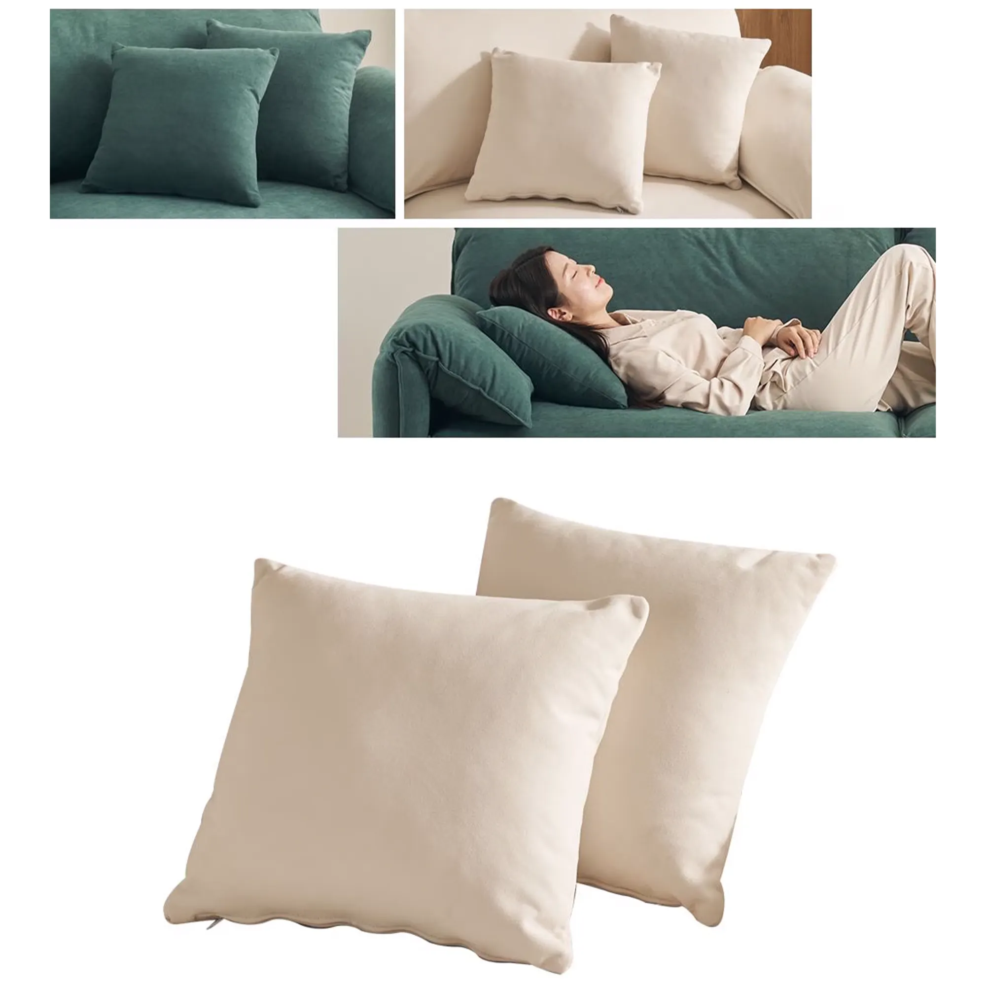 Marris 3 Seater Sofa - Ivory (Aquatex Fabric) - 14