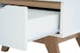 Miah Bedside Table - Natural, White - 4