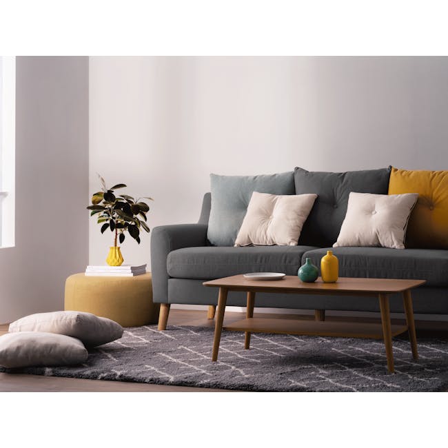 Evan 3 Seater Sofa - Charcoal Grey - 6