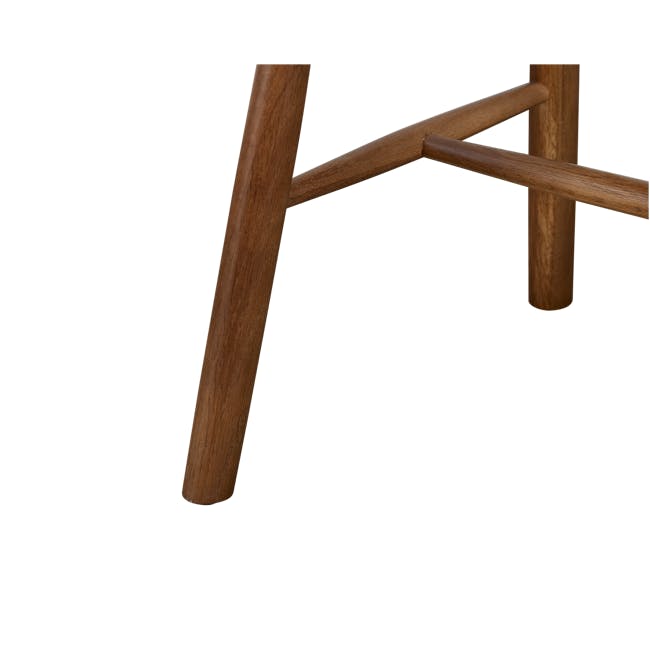 Jensen Chair - Walnut, Dark Grey (Fabric) - 6 - Wooden chair legs, wooden chair frame, wooden chair structure, wooden chair