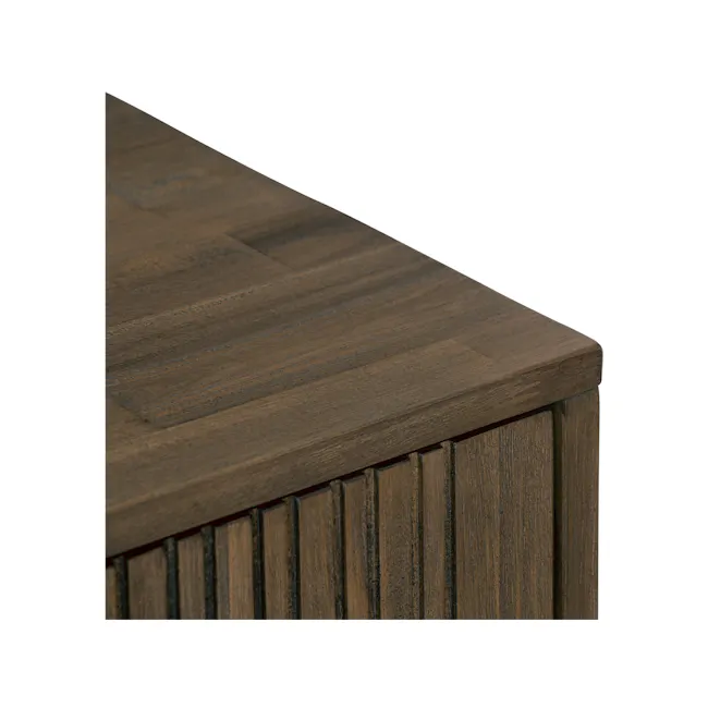 Helios Sideboard 1.6m - 10 - Wooden surface with visible grain patterns, dark brown color, smooth texture, polished finish
