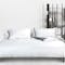 Bellami Monti WHTE U3 Cotton Queen Bedding Set - White/Grey - 0