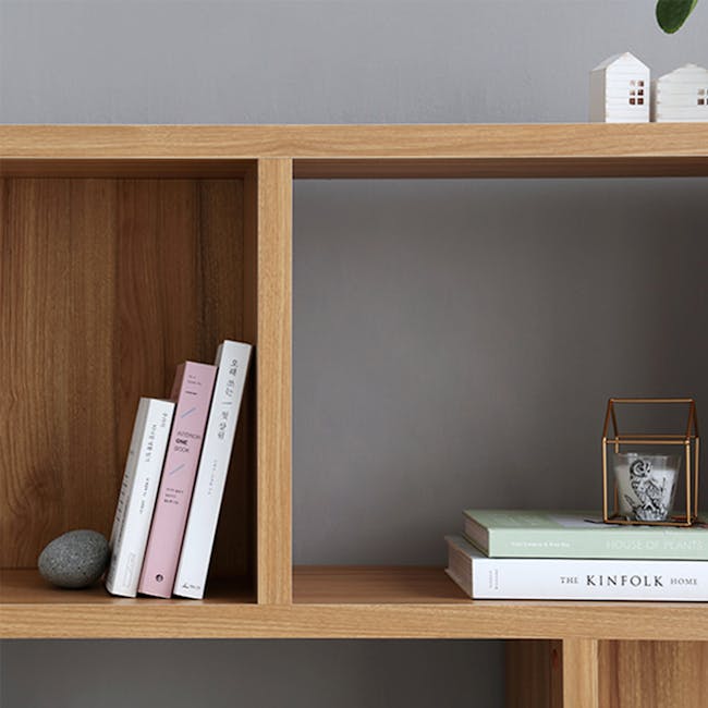 Jael 2-tier Low Bookshelf 0.9m - Oak - 5
