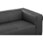 Antonio 3 Seater Sofa - Dark Grey (Premium Aniline Leather) - 5