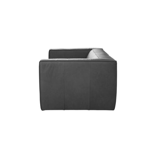 Antonio 3 Seater Sofa - Dark Grey (Premium Aniline Leather) - 3