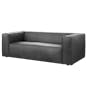 Antonio 3 Seater Sofa - Dark Grey (Premium Aniline Leather) - 2