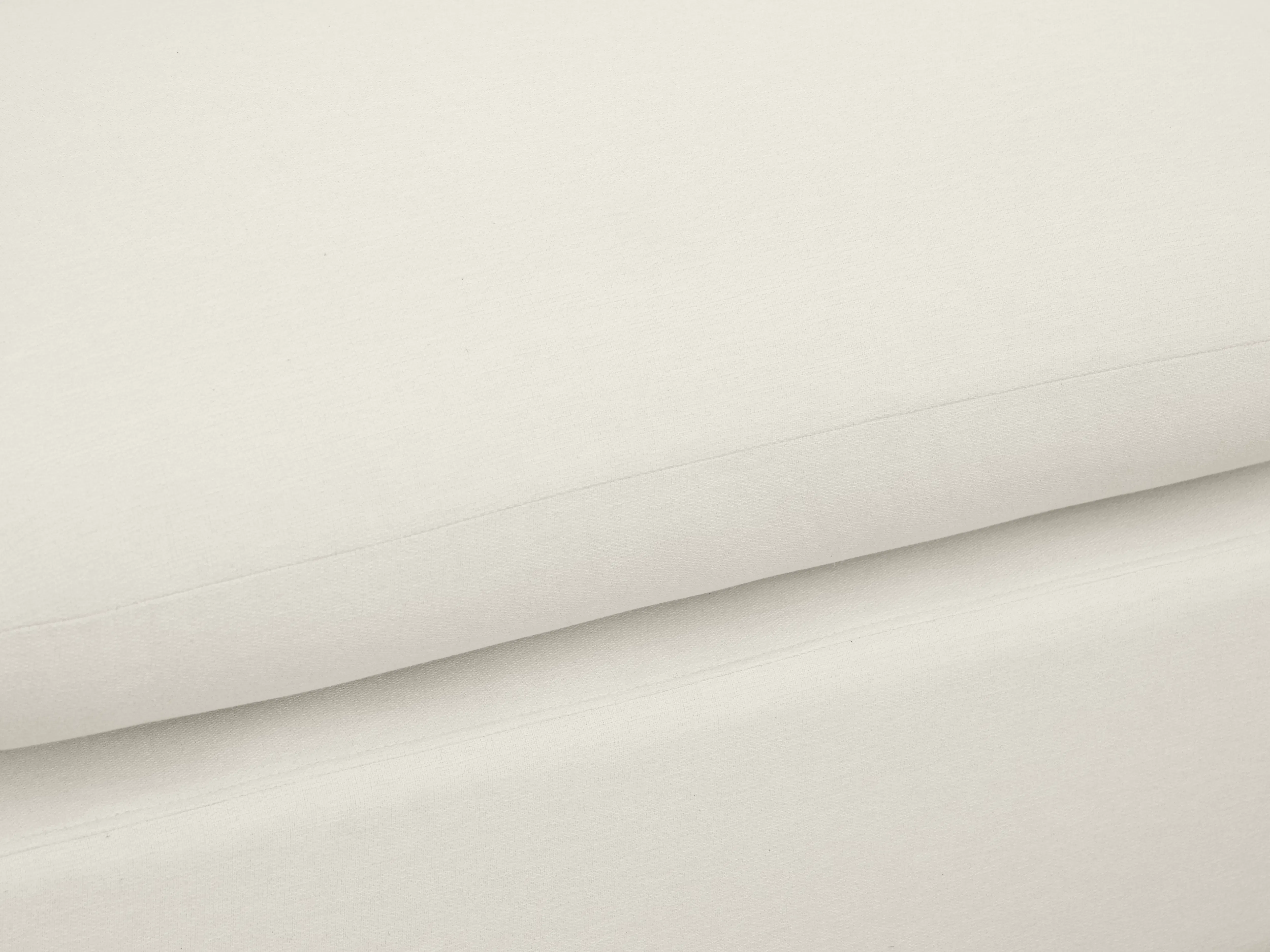 (As-is) Russell Armless Unit - Oat (Eco Clean Fabric) - 24 - White fabric, soft texture, smooth surface, minimalist design
