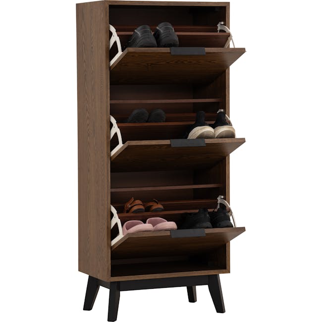 Malton Shoe Cabinet - Walnut - 1