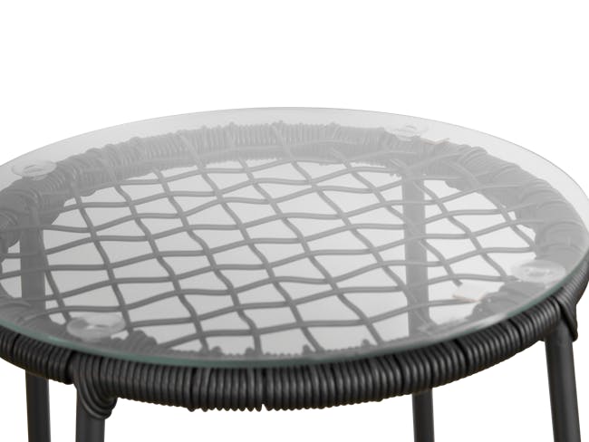 Simone Outdoor Side Table - Black - 4