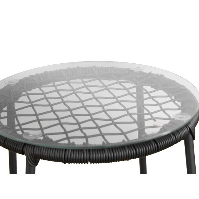 Simone Outdoor Side Table - Black - 4
