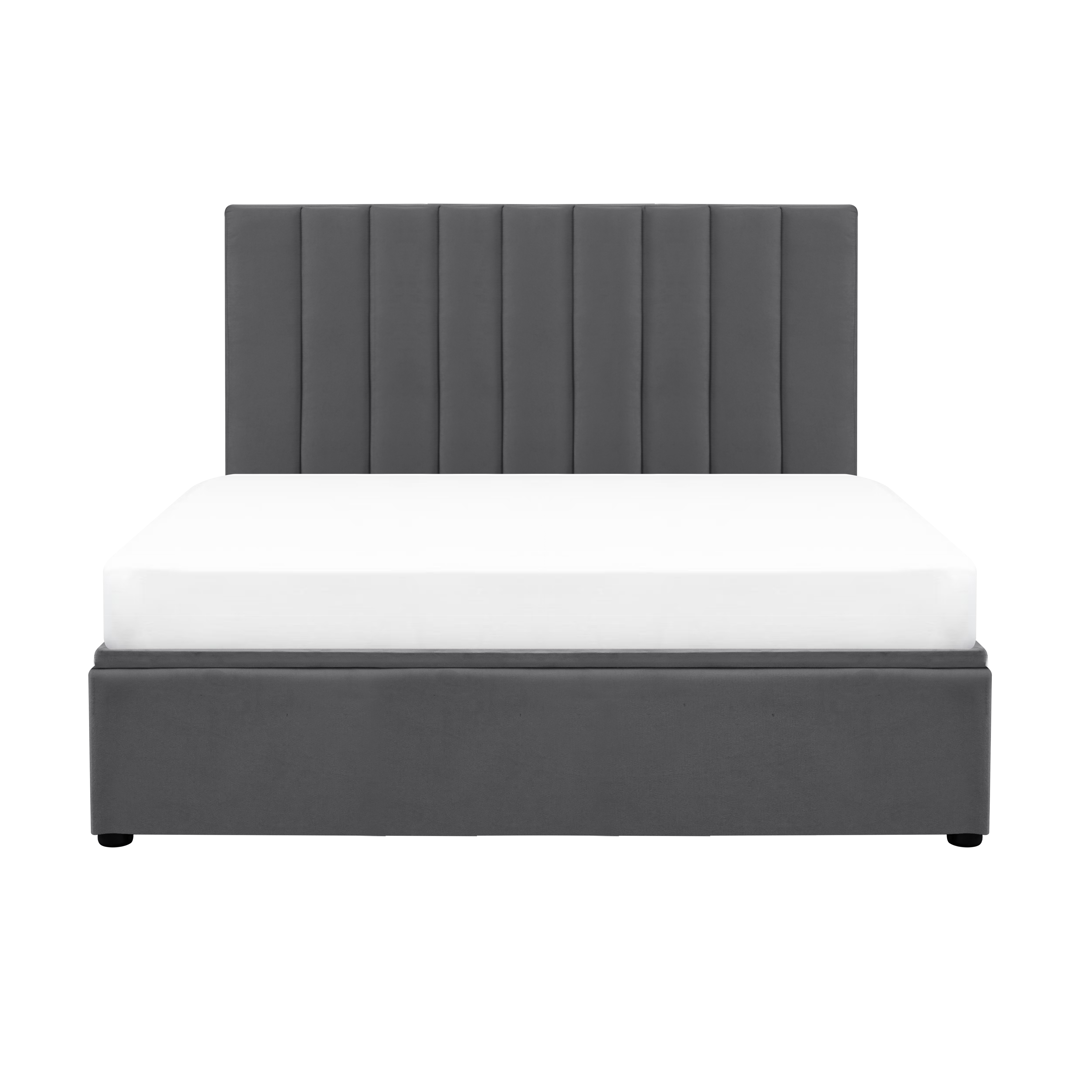 Audrey Queen Storage Bed - Hailstorm (Fabric)
