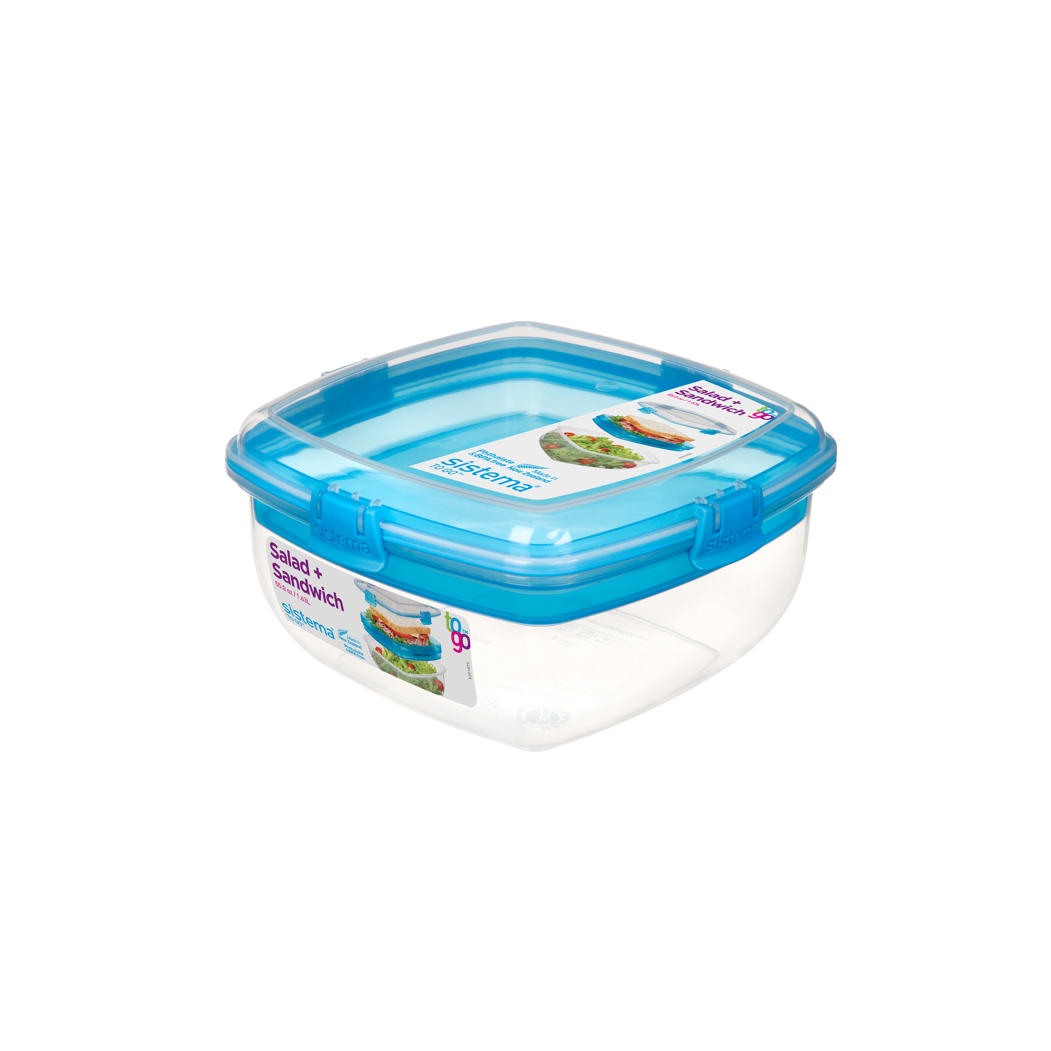 Sistema Salad N Sandwich To Go 1.63L -  Blue