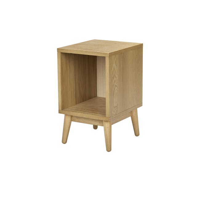 Kyoto Single Shelf Bedside Table - Oak - 0