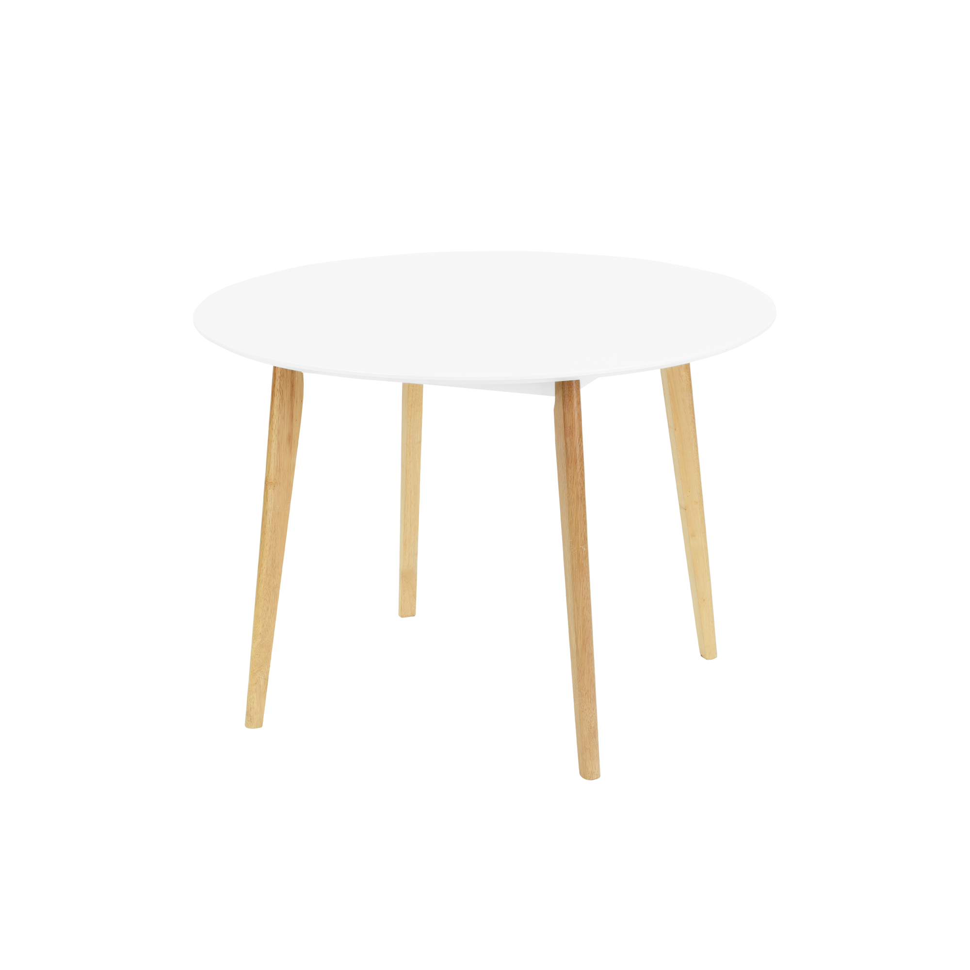Harold Round Dining Table 1.05m - Natural, White
