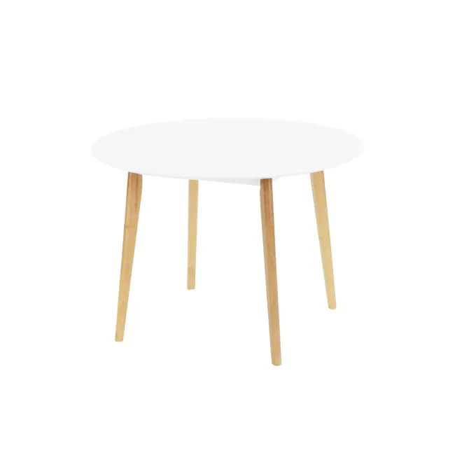 Harold Round Dining Table 1.05m - Natural, White - 1
