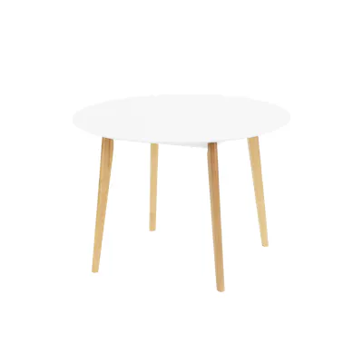 Harold Round Dining Table 1.05m - Natural, White