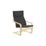 Mizuki Lounge Chair with Ottoman - Black - 1