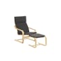 Mizuki Lounge Chair with Ottoman - Black - 0