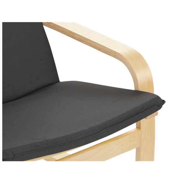 Mizuki Lounge Chair with Ottoman - Black - 3