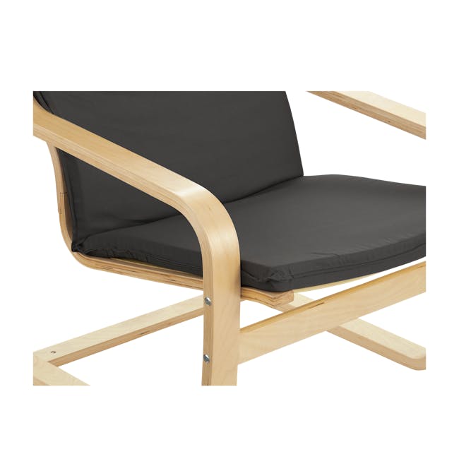 Mizuki Lounge Chair with Ottoman - Black - 5