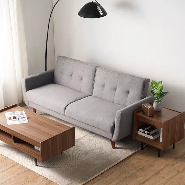 (As-is) Maverick 3 Seater Sofa Bed - Oak, Beige (Eco Clean Fabric) - 13